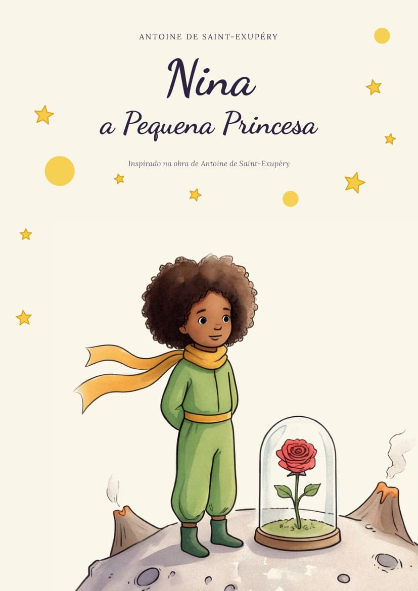 Capa do livro O Pequeno Príncipe personalizado