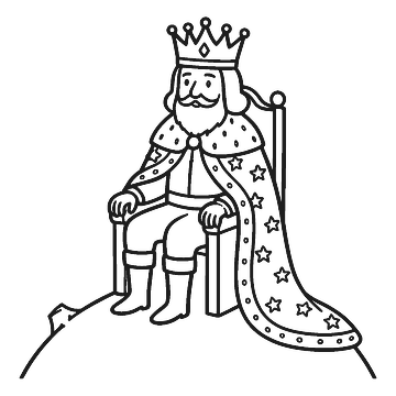 Desenho de O rei em seu planeta para colorir